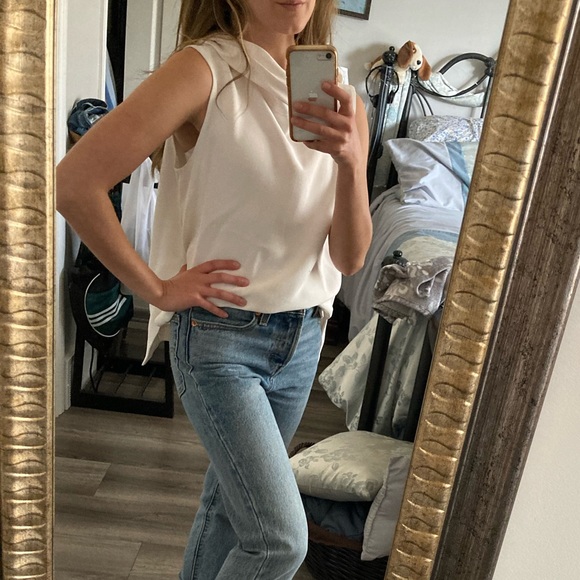 Cowl Neck Sleeveless Blouse - Picture 2 of 4